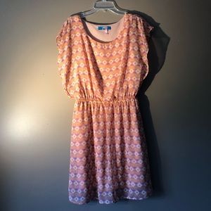 Medium pink & purple summer dress